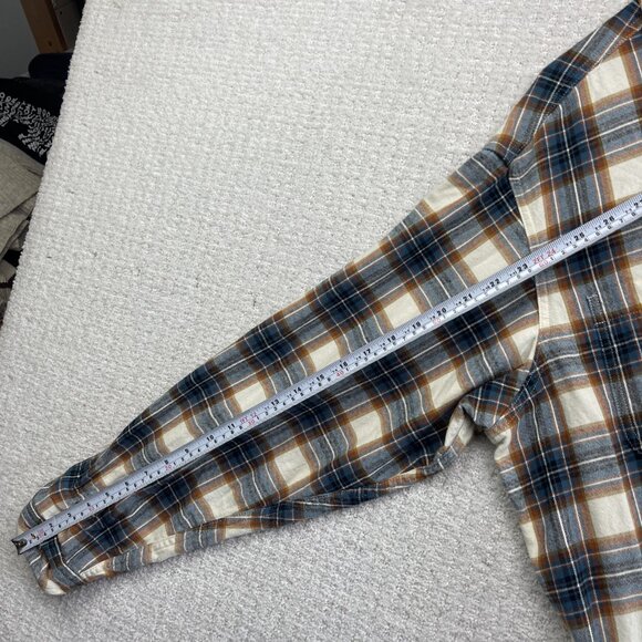 Red Head Brand Co Flannel Shirt Mens XL Plaid Blue / White Long Sleeve Button - Picture 10 of 14